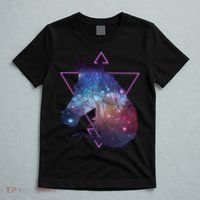 Retro Eighties Polygon Galaxy Unicorn T-Shirt thumb 5