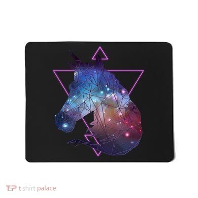 Retro Eighties Polygon Galaxy Unicorn Mousepad