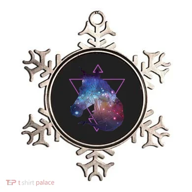 Retro Eighties Polygon Galaxy Unicorn Ornament