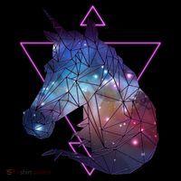 Retro Eighties Polygon Galaxy Unicorn Ornament thumb 1