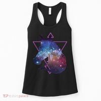Retro Eighties Polygon Galaxy Unicorn Women's Tank Top thumb 0
