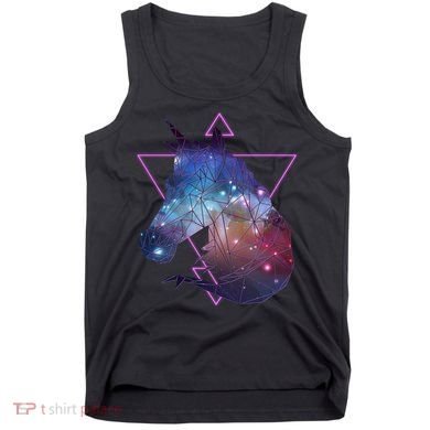 Retro Eighties Polygon Galaxy Unicorn Tank Top