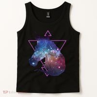 Retro Eighties Polygon Galaxy Unicorn Tank Top thumb 2
