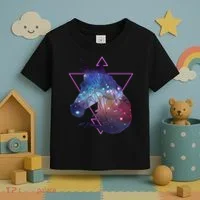 Retro Eighties Polygon Galaxy Unicorn Toddler T-Shirt thumb 3