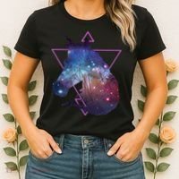Retro Eighties Polygon Galaxy Unicorn Women's T-Shirt thumb 2