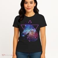 Retro Eighties Polygon Galaxy Unicorn Women's T-Shirt thumb 4