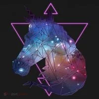 Retro Eighties Polygon Galaxy Unicorn Women's T-Shirt thumb 6