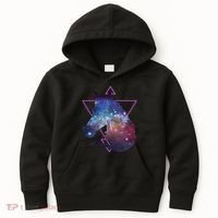 Retro Eighties Polygon Galaxy Unicorn Kids Hoodie thumb 0