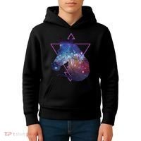 Retro Eighties Polygon Galaxy Unicorn Kids Hoodie thumb 4