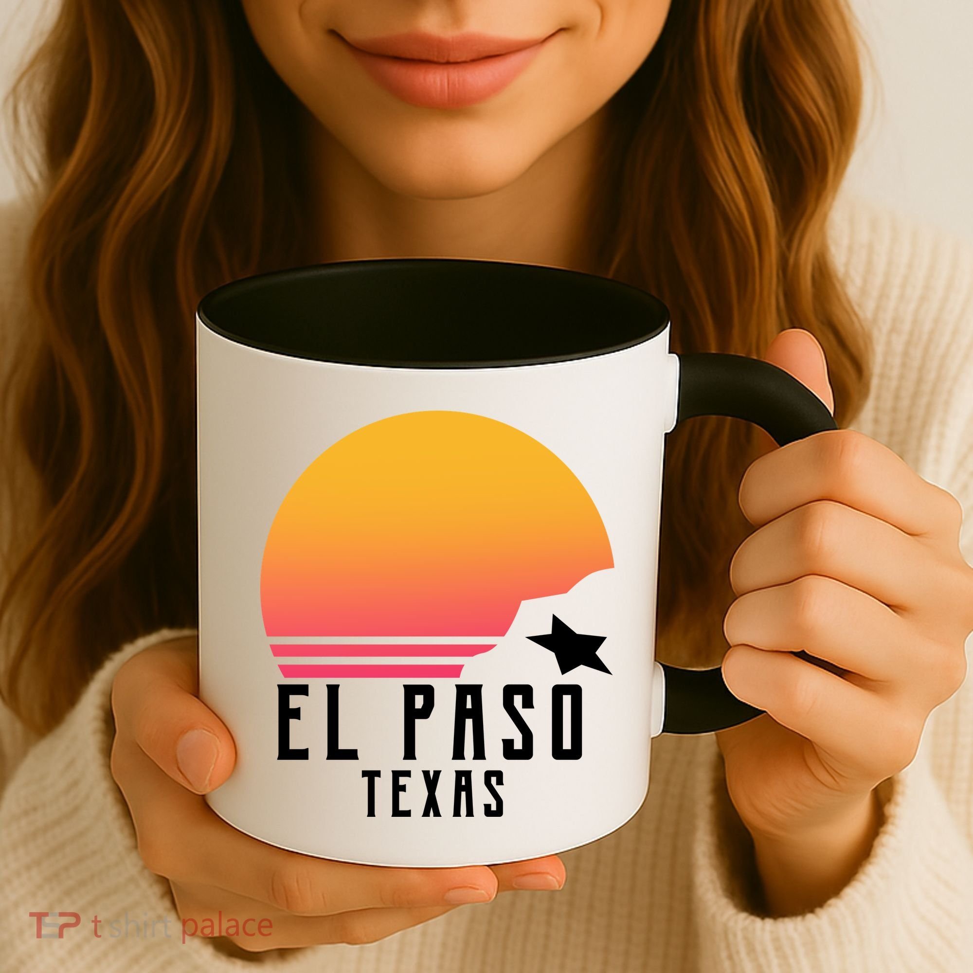 Retro El Paso Texas Sunset Coffee Mug