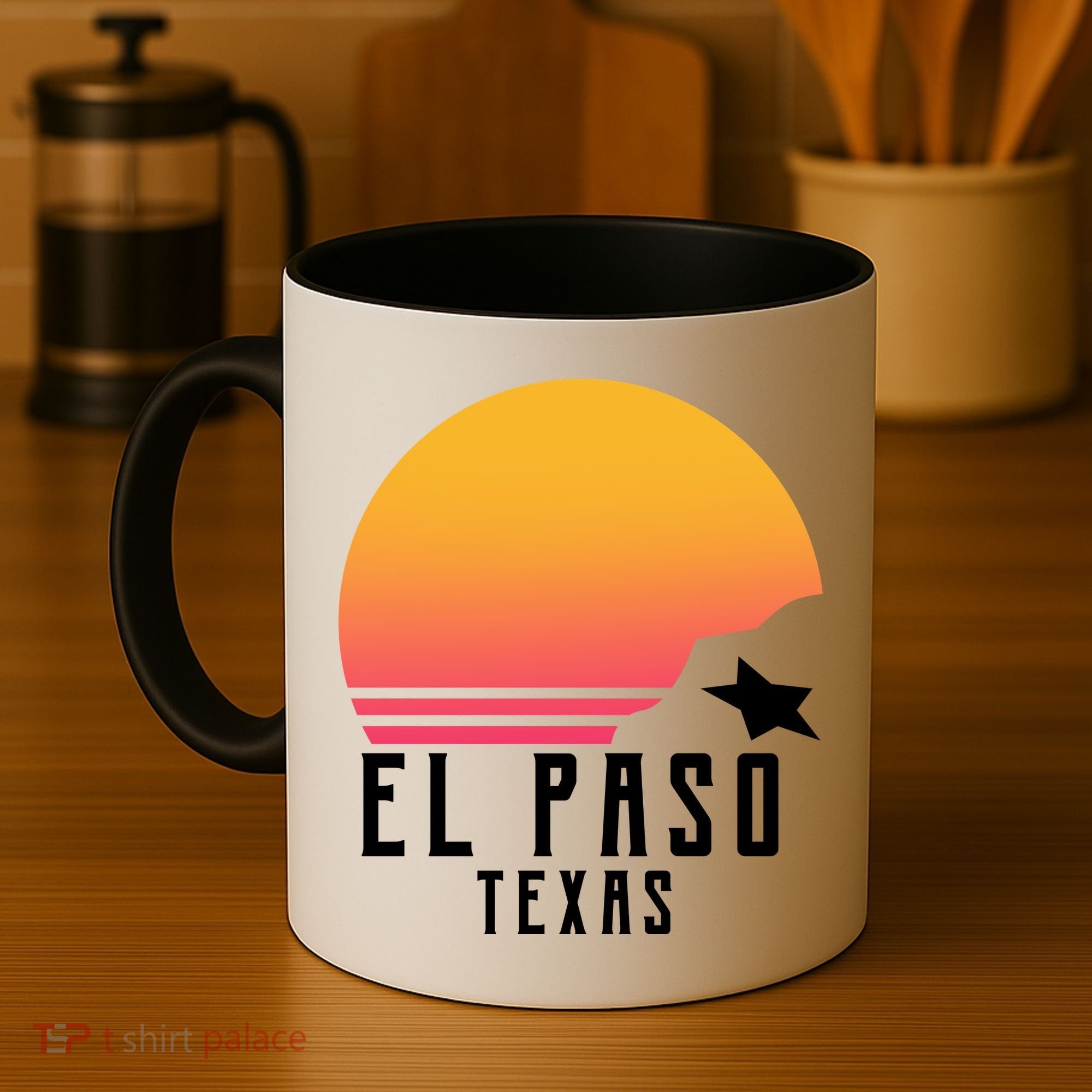 Retro El Paso Texas Sunset Coffee Mug