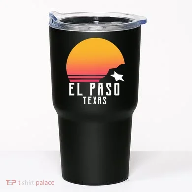 Retro El Paso Texas Sunset Tumbler