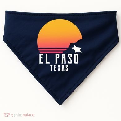 Retro El Paso Texas Sunset USA-Made Doggie Bandana