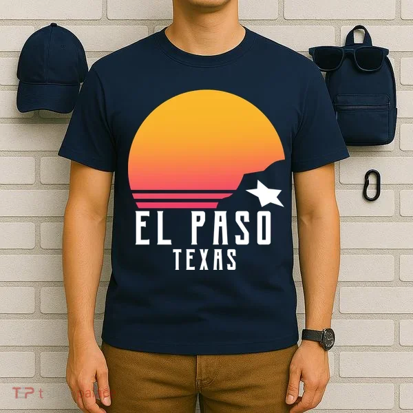 Retro El Paso Texas Sunset T-Shirt