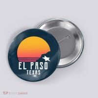 Retro El Paso Texas Sunset Button thumb 0