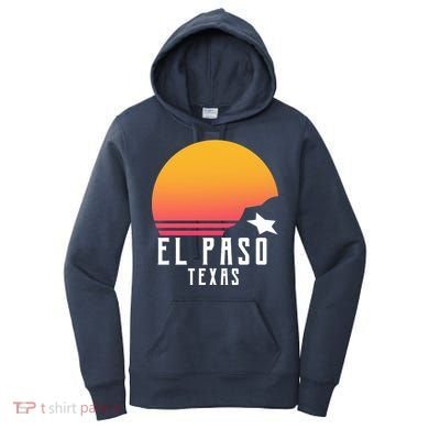 Retro El Paso Texas Sunset Women's Hoodie