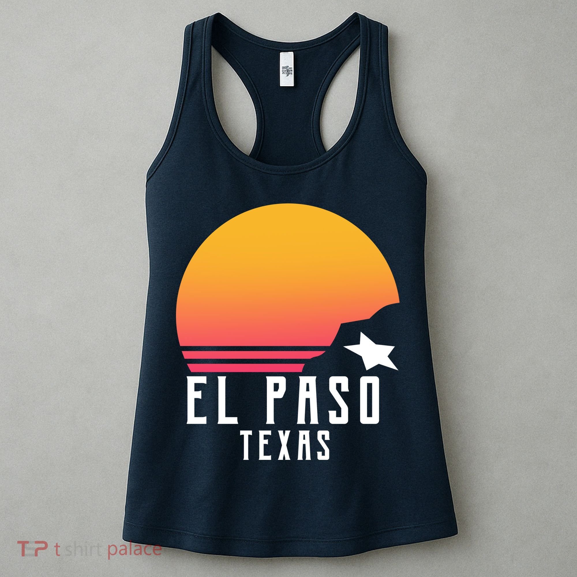Retro El Paso Texas Sunset Women's Tank Top