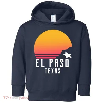 Retro El Paso Texas Sunset Toddler Hoodie