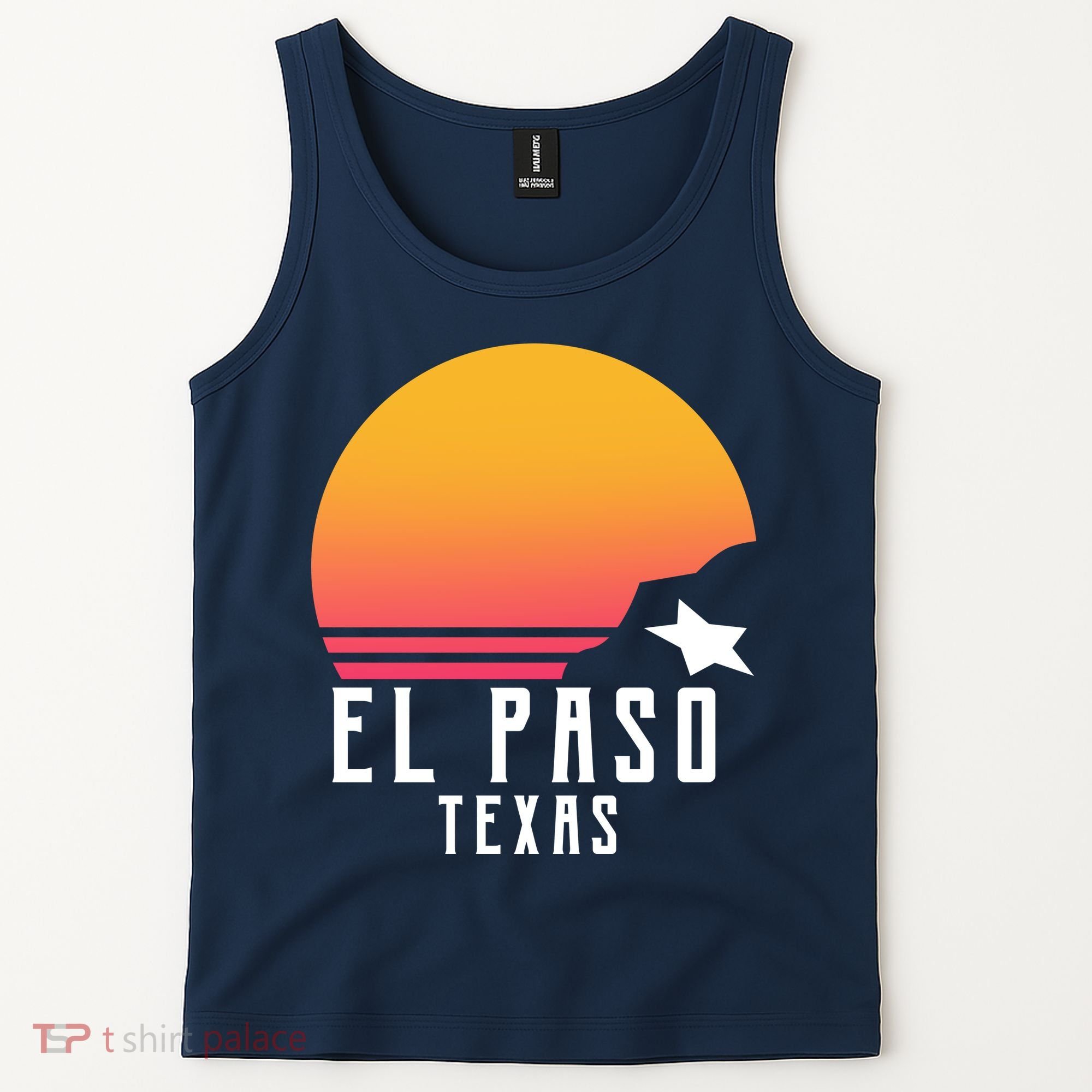 Retro El Paso Texas Sunset Tank Top