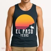 Retro El Paso Texas Sunset Tank Top thumb 3