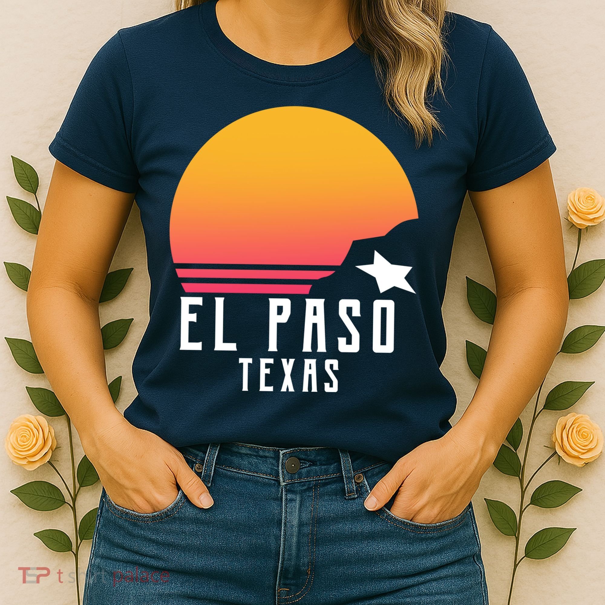 Retro El Paso Texas Sunset Women's T-Shirt