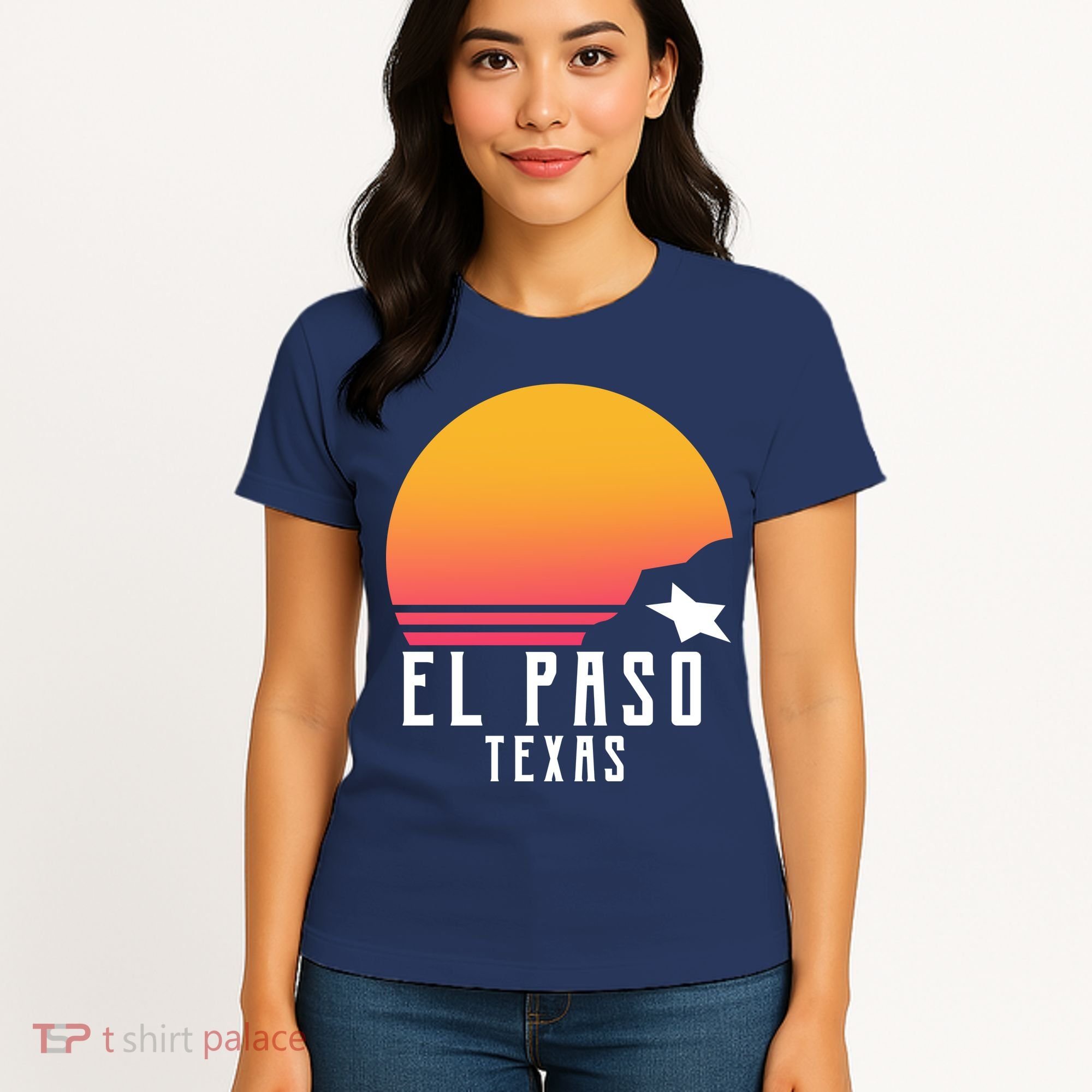 Retro El Paso Texas Sunset Women's T-Shirt