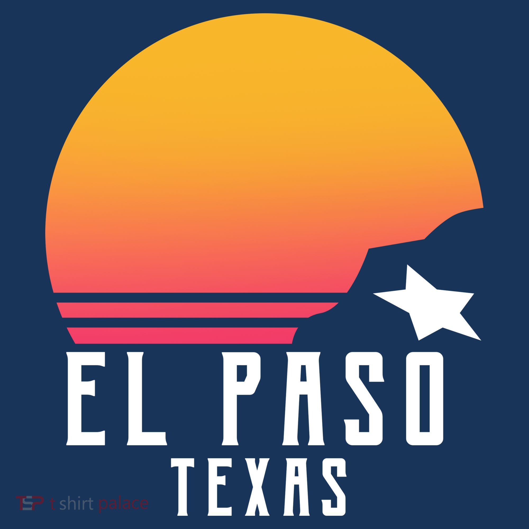 Retro El Paso Texas Sunset Women's T-Shirt