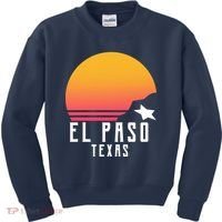 Retro El Paso Texas Sunset Kids Sweatshirt thumb 0