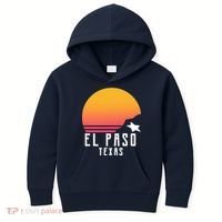 Retro El Paso Texas Sunset Kids Hoodie thumb 0