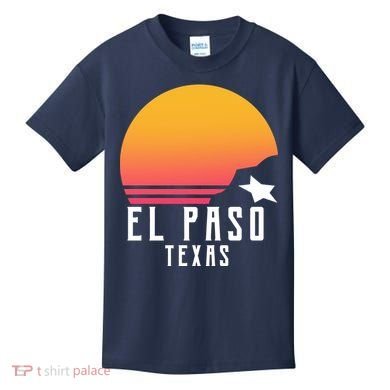 Retro El Paso Texas Sunset Kids T-Shirt