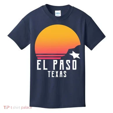 Retro El Paso Texas Sunset Kids T-Shirt