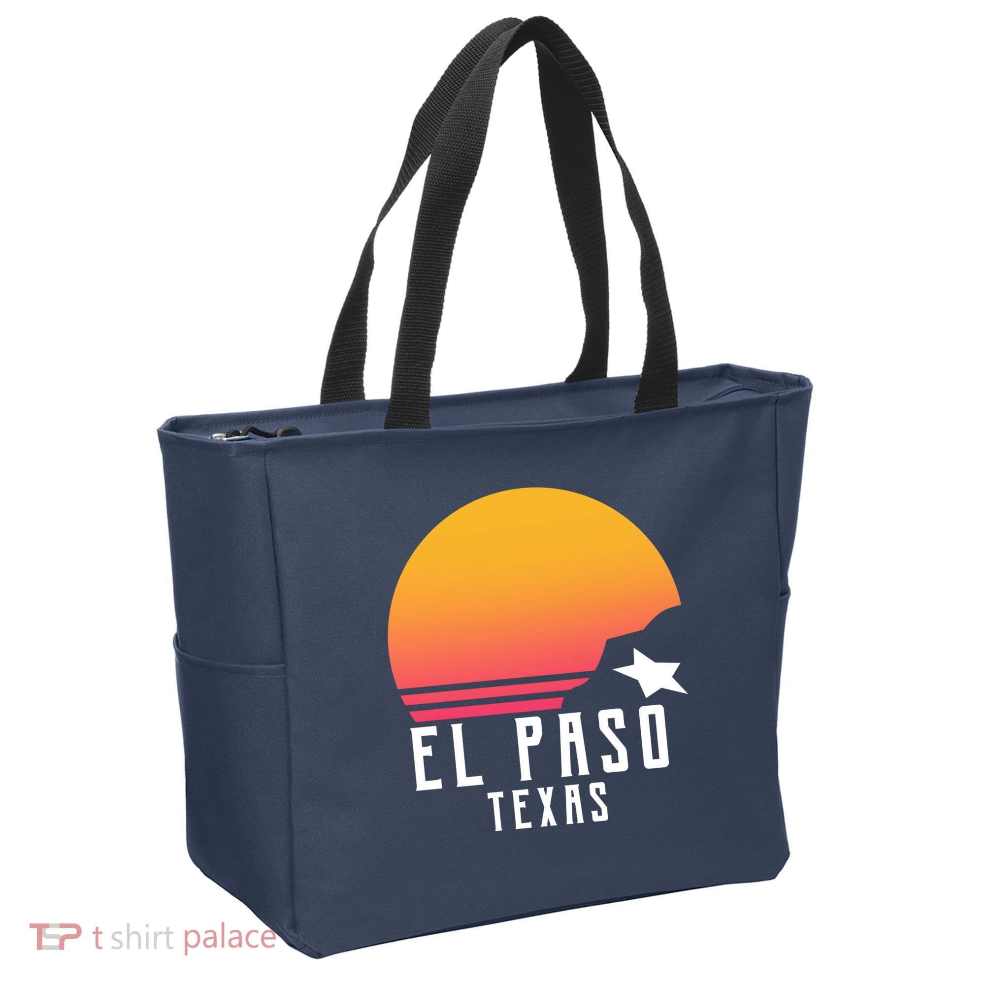 Retro El Paso Texas Sunset Tote Bag