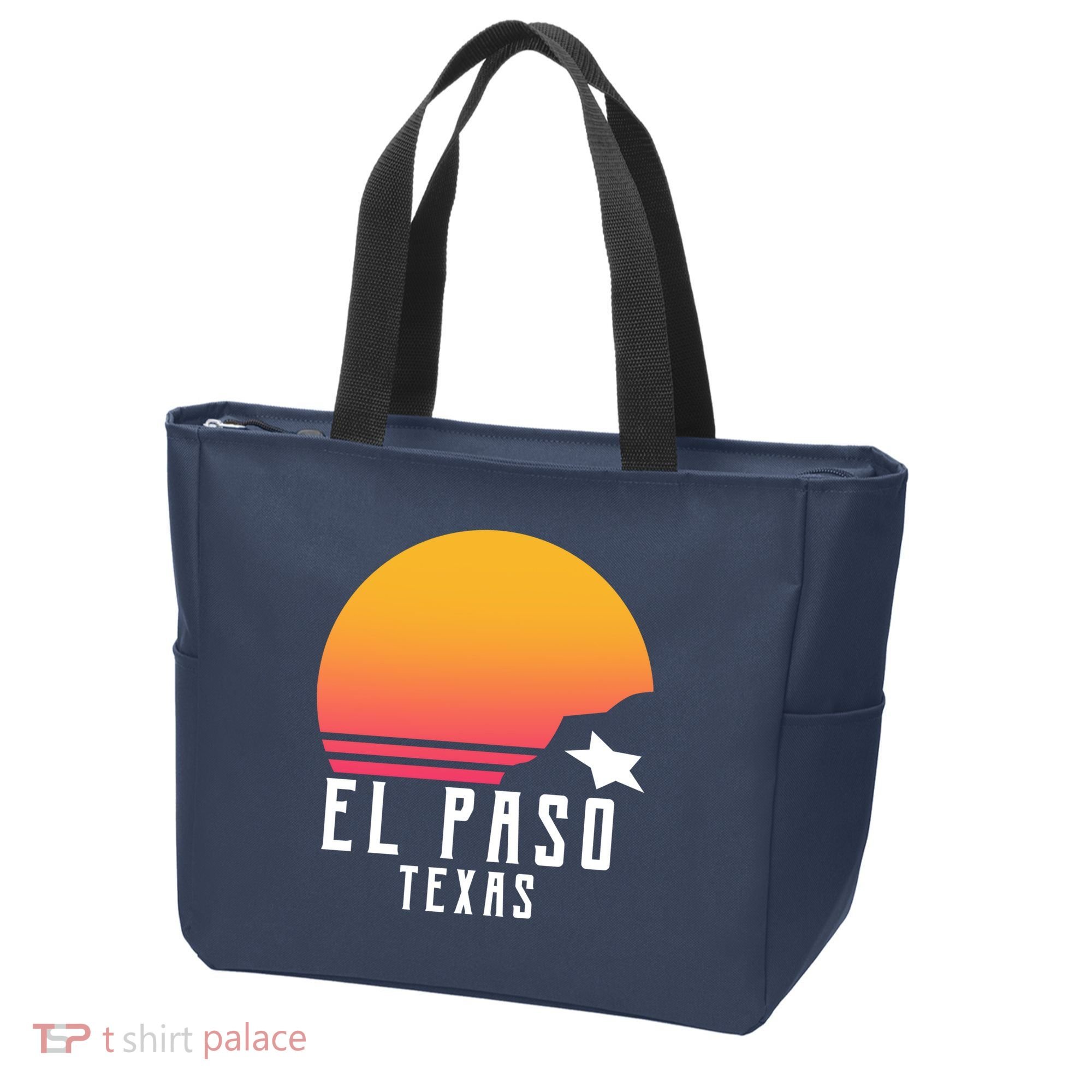 Retro El Paso Texas Sunset Tote Bag