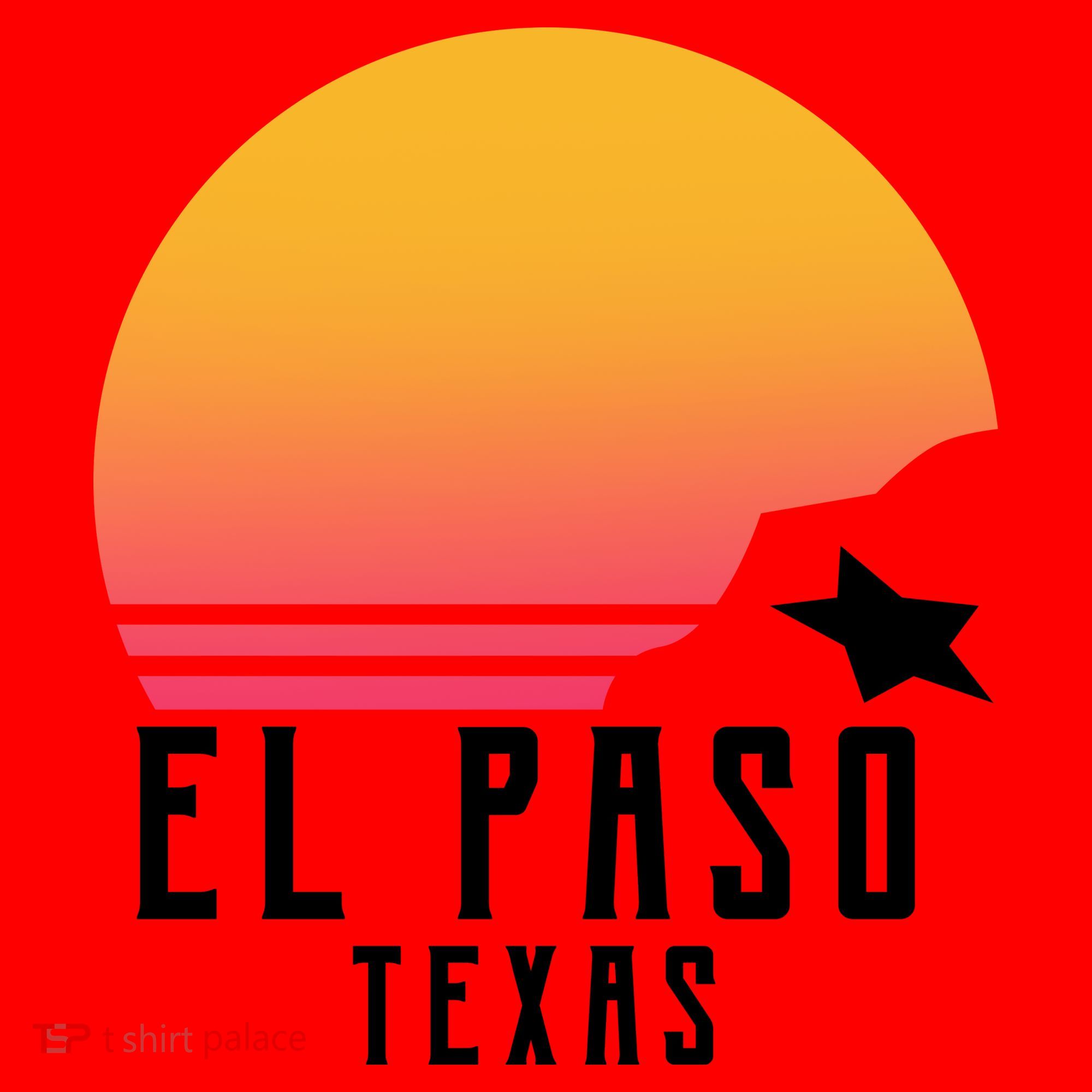 Retro El Paso Texas Sunset Santa Hat