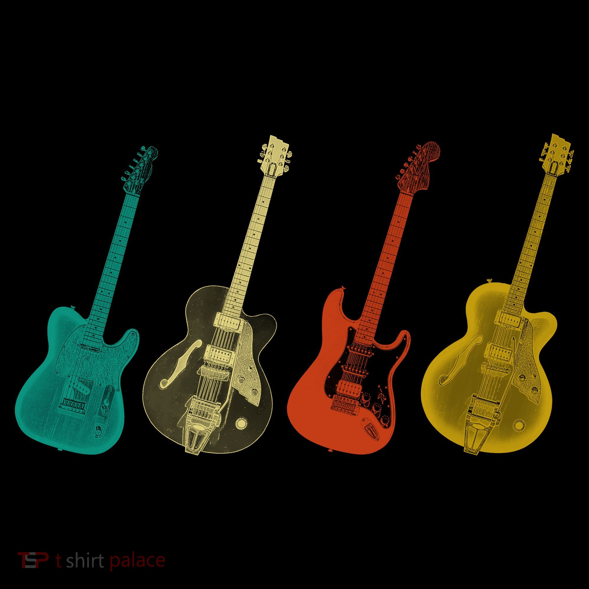 Retro Electric Guitar Backpack