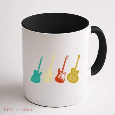 Retro Electric Guitar Coffee Mug back