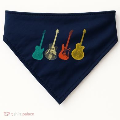 Retro Electric Guitar USA-Made Doggie Bandana