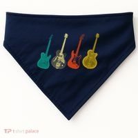 Retro Electric Guitar USA-Made Doggie Bandana thumb 0