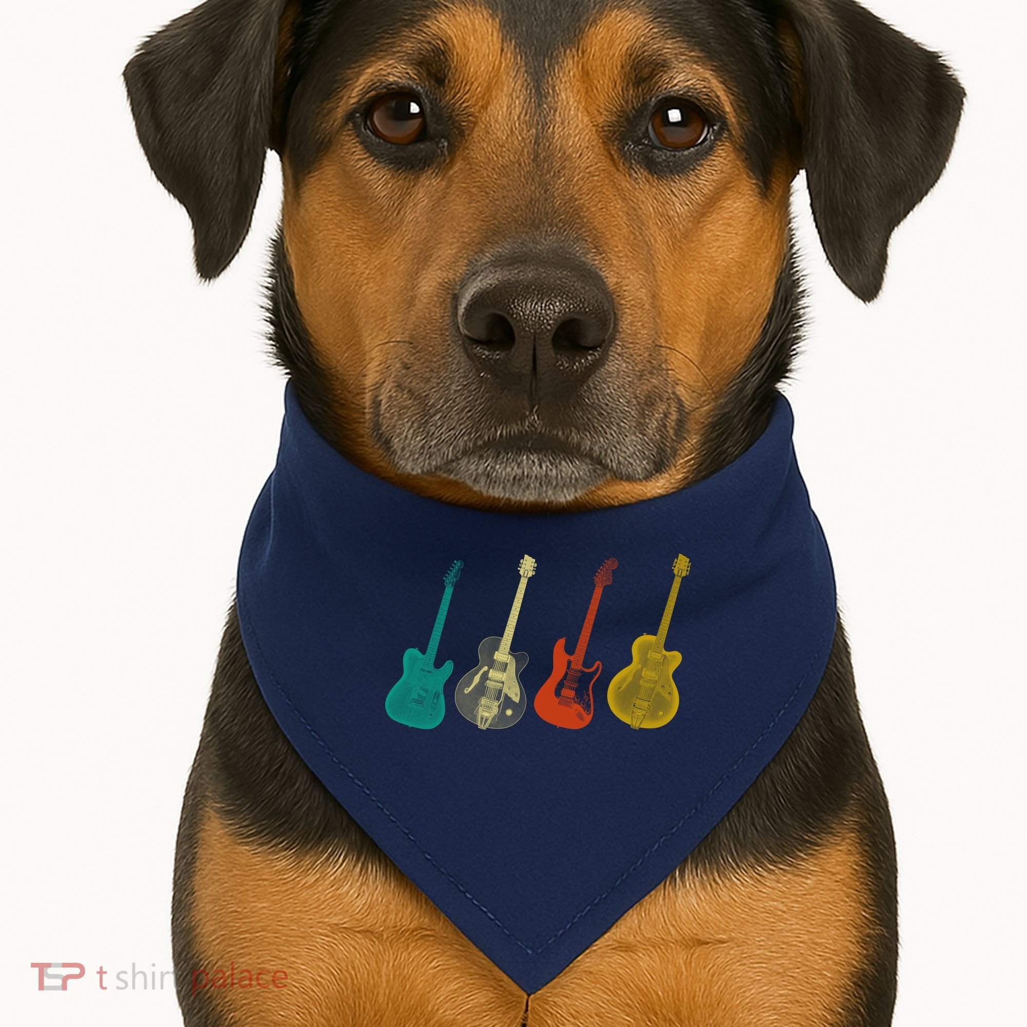 Retro Electric Guitar USA-Made Doggie Bandana