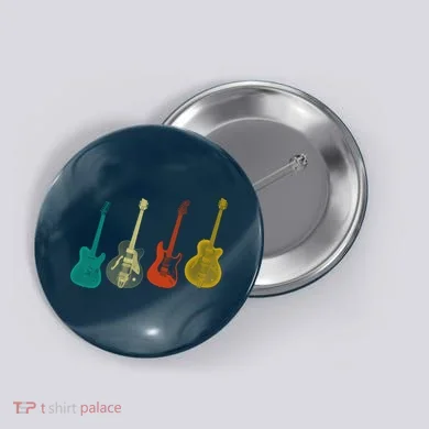 Retro Electric Guitar Button