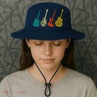 Retro Electric Guitar Bucket Hat thumb 3