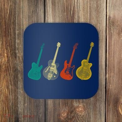 Retro Electric Guitar Coaster