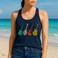 Retro Electric Guitar Women's Tank Top thumb 2