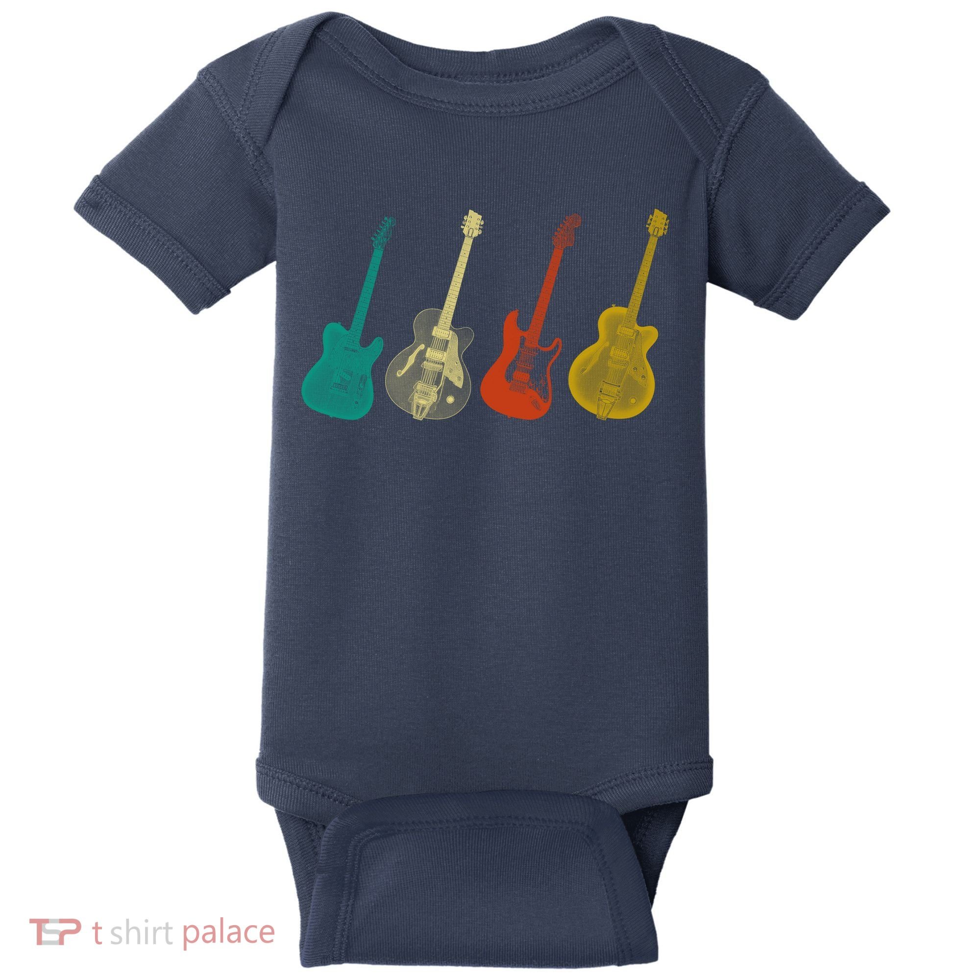 Retro Electric Guitar Baby Bodysuit