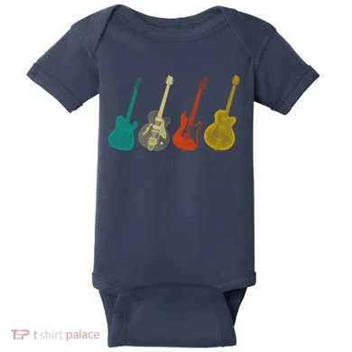 Retro Electric Guitar Baby Bodysuit