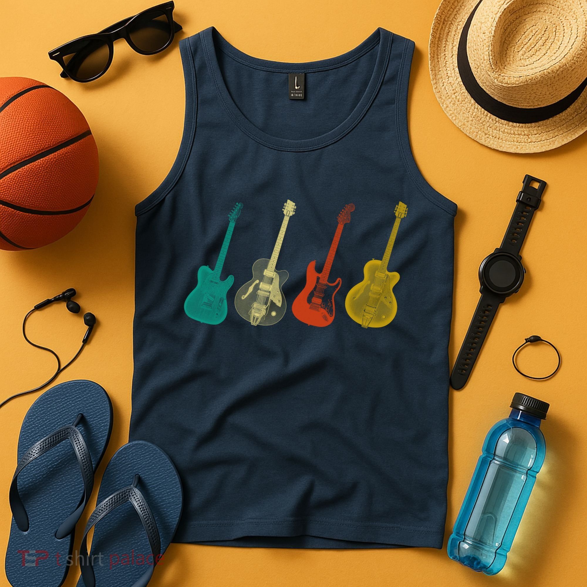 Retro Electric Guitar Tank Top