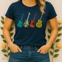 Retro Electric Guitar Women's T-Shirt thumb 2