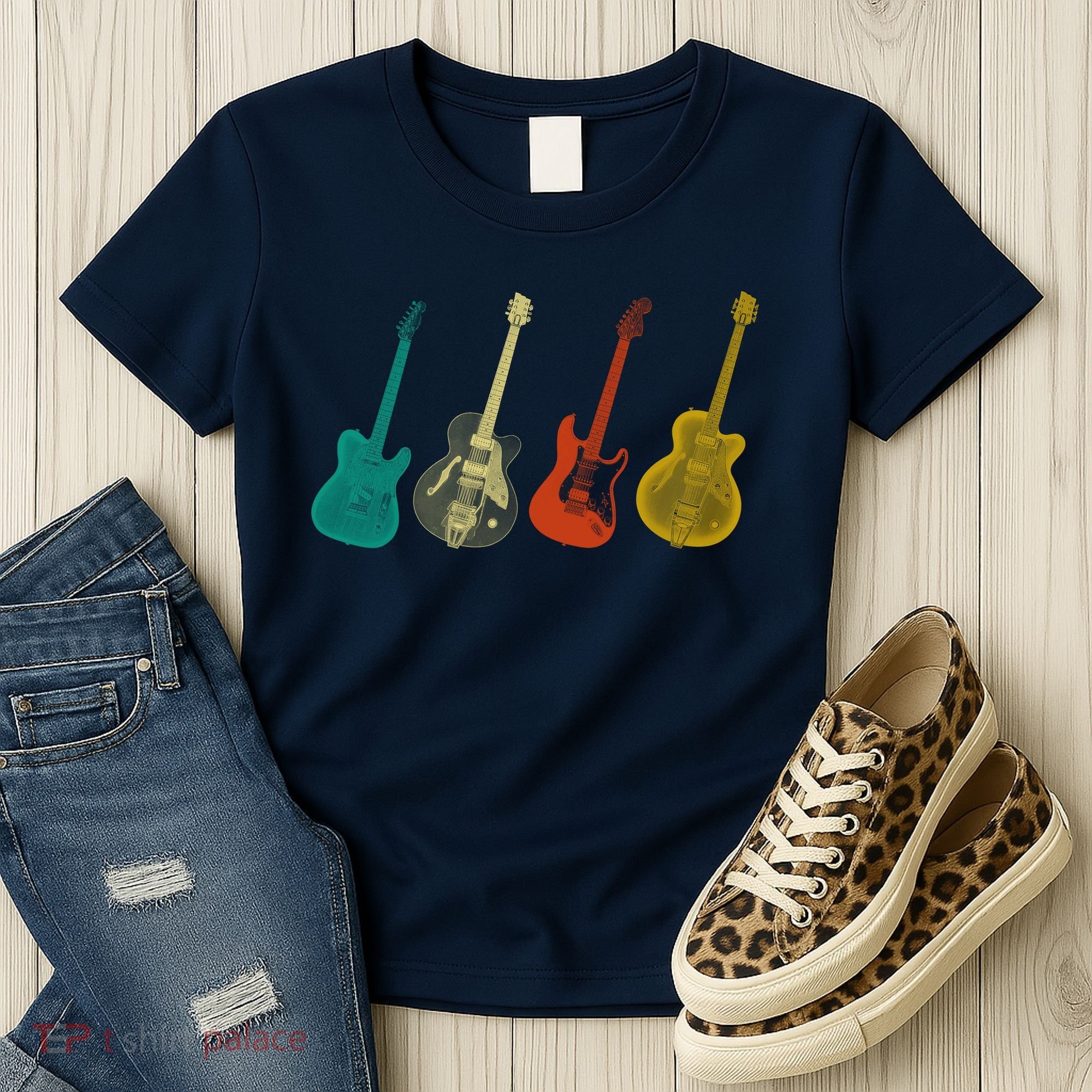 Retro Electric Guitar Women's T-Shirt