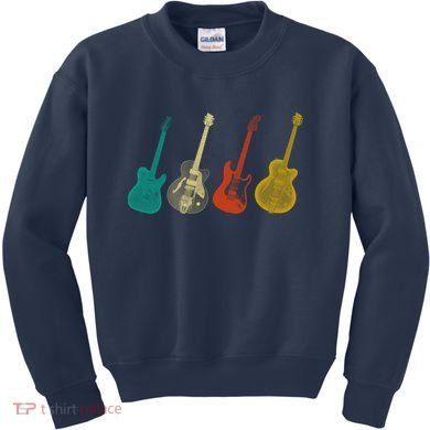 Retro Electric Guitar Kids Sweatshirt