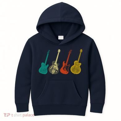 Retro Electric Guitar Kids Hoodie